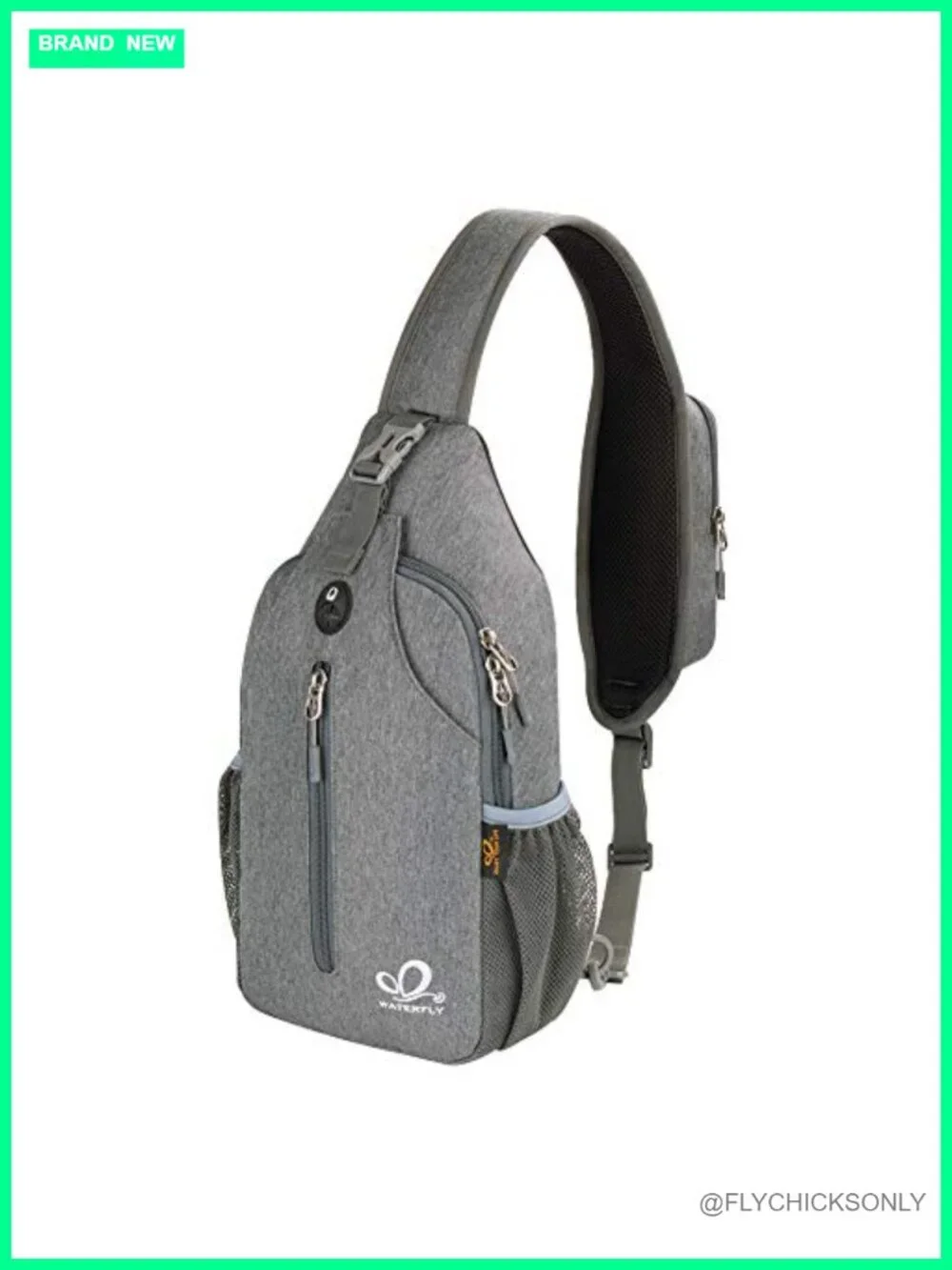 WATERFLY Sling Backpack Daypack Crossbody Bag for Travel Hiking Chest Bags